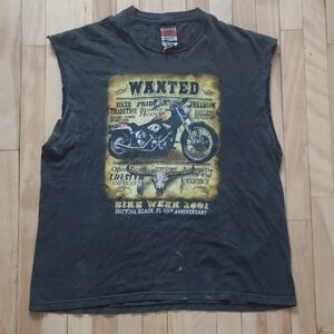 Hanes Black Graphic Tank Top